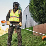 STIHL FSA 120 R battery grass trimmer in operation